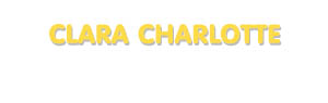 Der Vorname Clara Charlotte